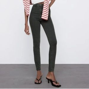 Zara Anthracite Grey Elastic Jeggings